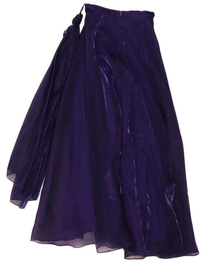 Vintage Damen Maxirock Klein W26 Lila Polyester