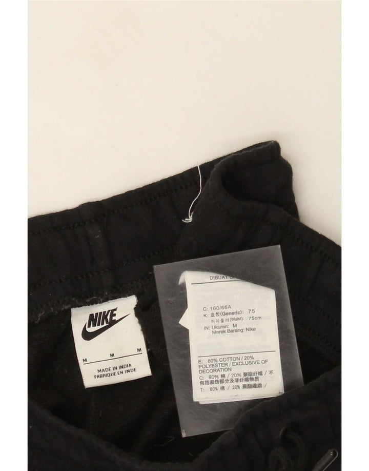 Nike Damen Trainingshose Jogger UK 12 Mittelschwarze Baumwolle