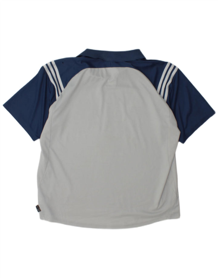 Adidas Herren Climalite Poloshirt XL Marineblau Colourblock Polyester