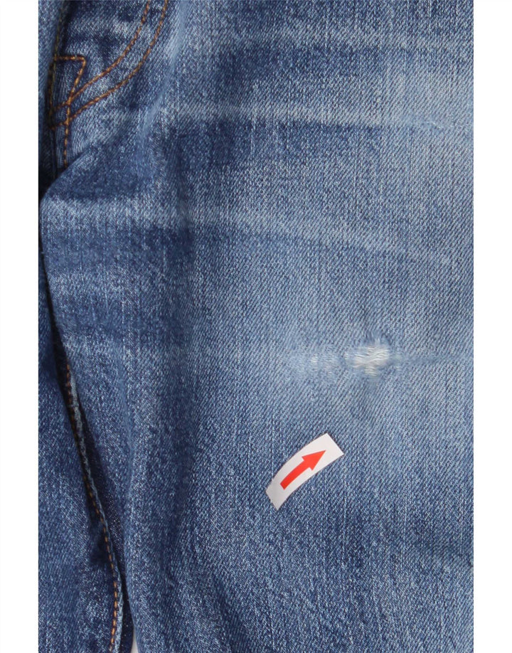 Levi's Herren Distressed Straight Jeans W34 L34 Blaue Baumwolle