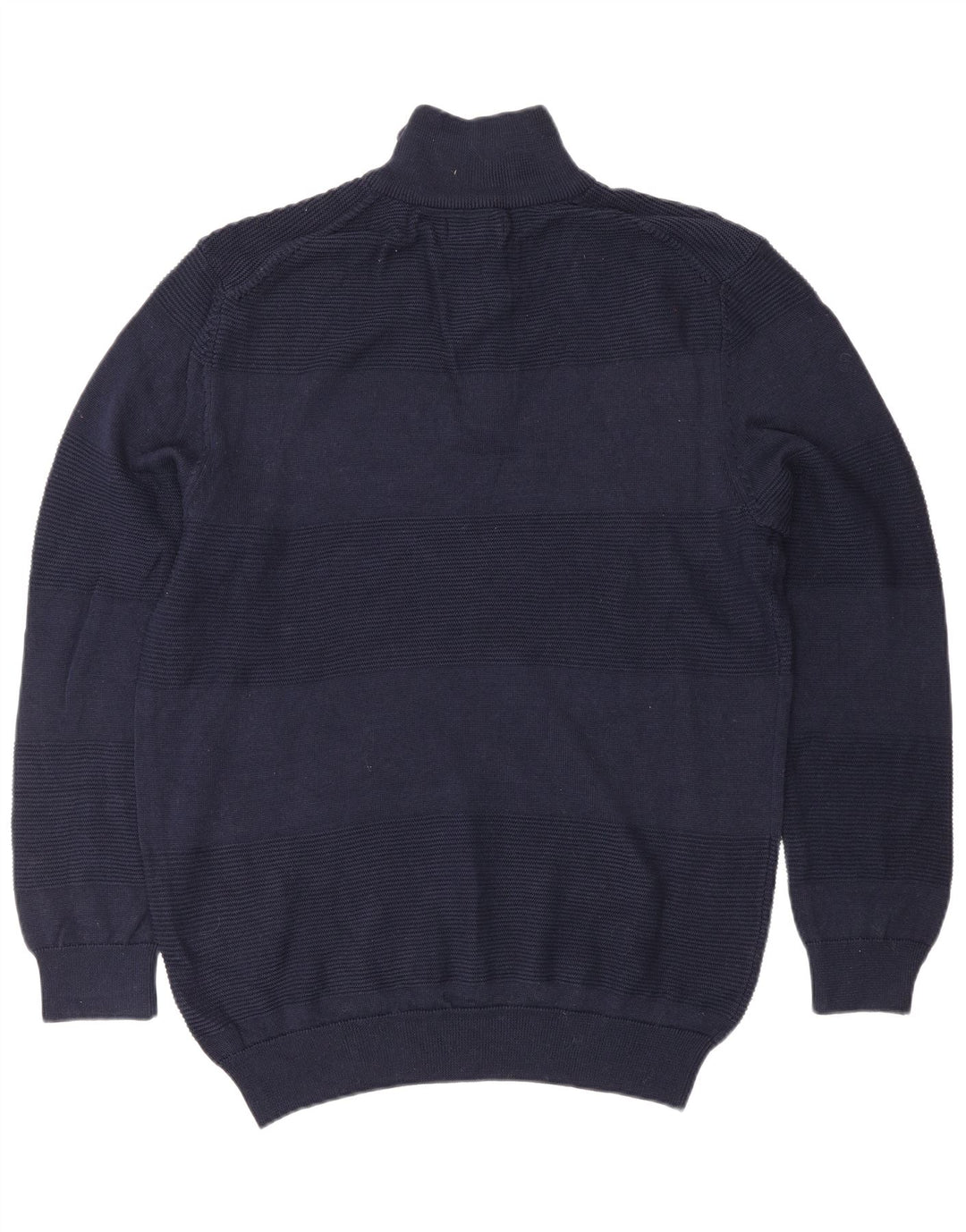 GANT Herren-Pullover mit Reißverschluss am Hals, groß, marineblaue Baumwolle