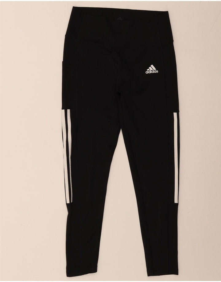 ADIDAS Damen Aeroready Leggings UK 12/14 Medium Schwarz Polyester