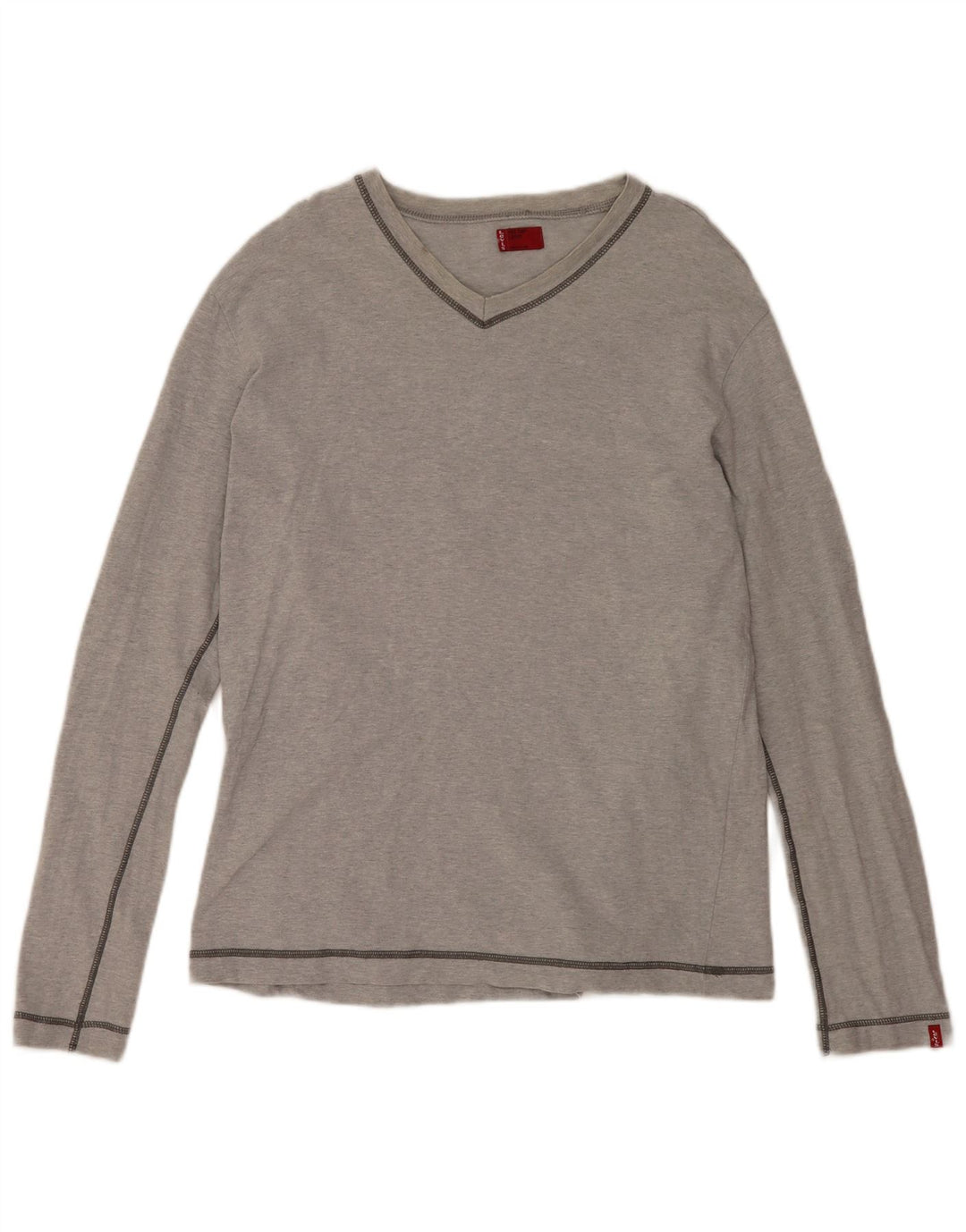 Levi's Herren-Oberteil, langärmelig, groß, aus grauer Baumwolle
