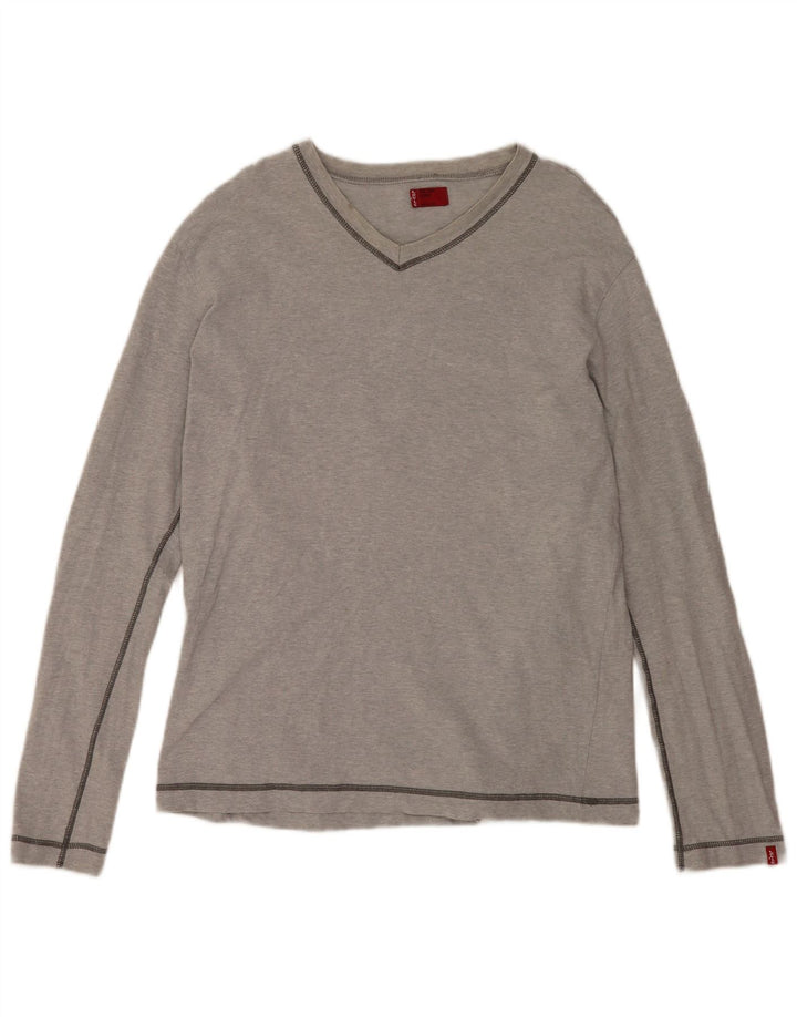 Levi's Herren-Oberteil, langärmelig, groß, aus grauer Baumwolle