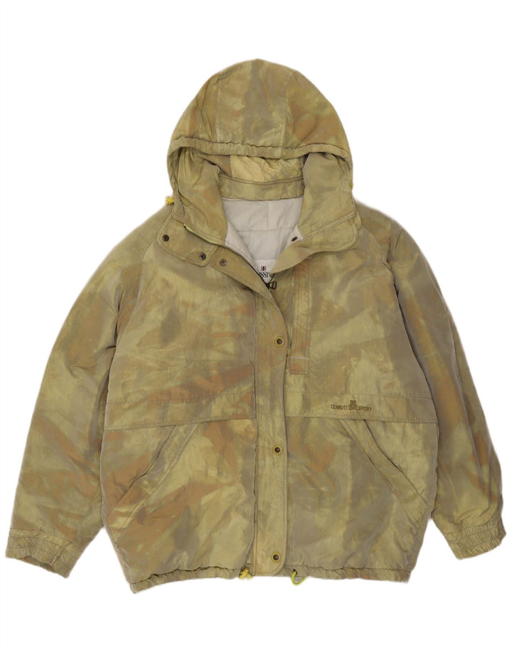 Cerruti 1881 Damen-Kapuzen-Übergröße, gepolsterte Jacke IT 46 Large Khaki