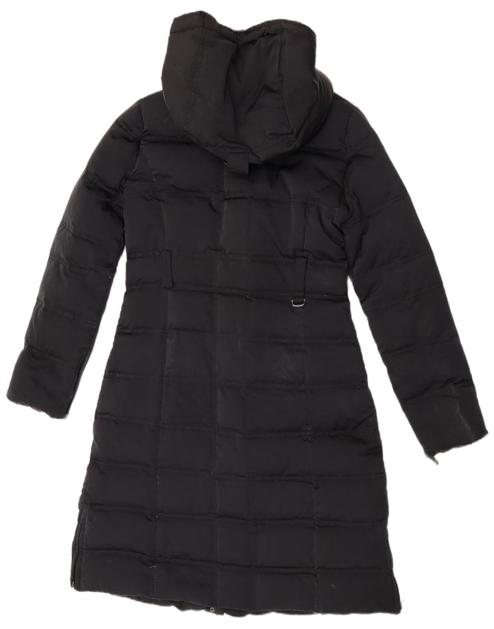 Zara Damen Kapuzenmantel, gepolstert, UK 12, Mittelschwarzes Nylon
