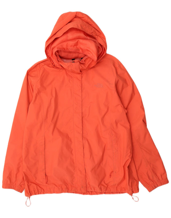THE NORTH FACE Damen Regenjacke mit Kapuze UK 20 2XL Orange Nylon