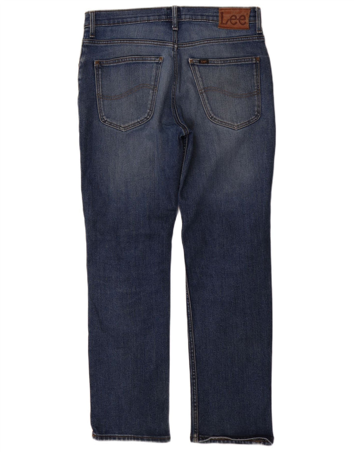 Lee Herren Brooklyn Straight Jeans W33 L30 Blaue Baumwolle