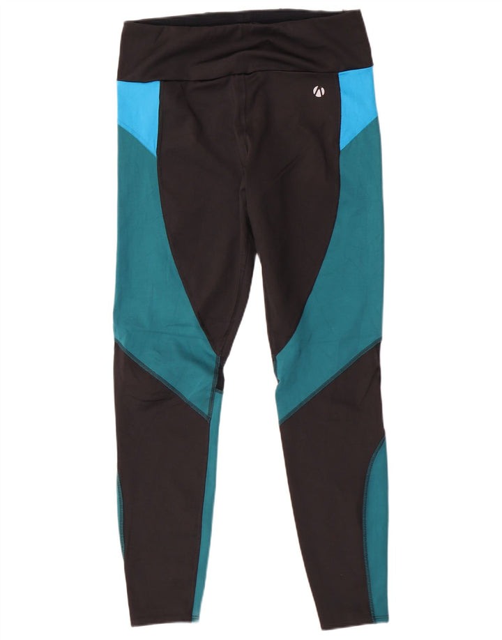 Marks & Spencer Damen Leggings UK 14 Mittelschwarzes Colourblock-Polyester