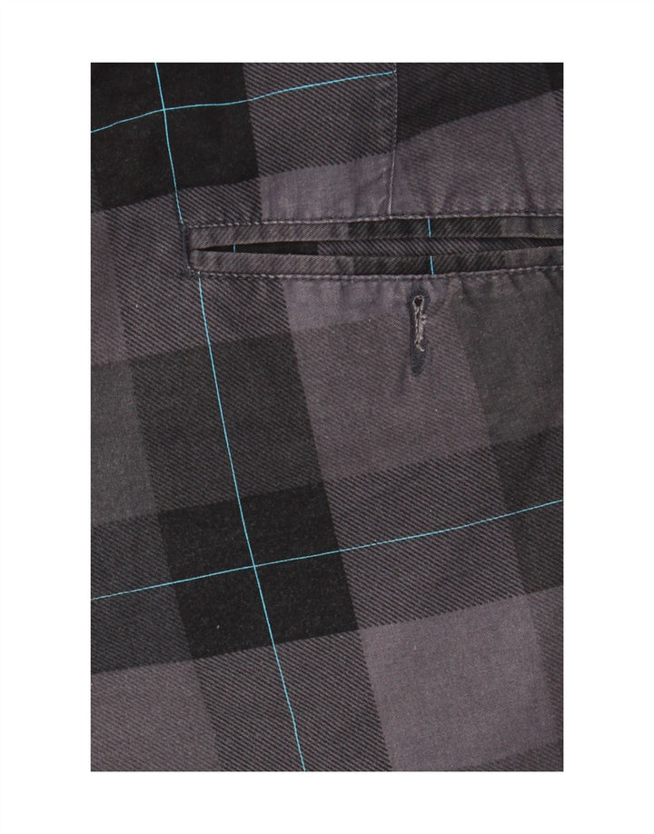 Sneaker Freak Herren Chino-Shorts XS W29 grau karierte Baumwolle