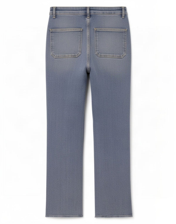 Zara Damen Straight Jeans EU 34 2XS W24 L26 Blaue Baumwolle