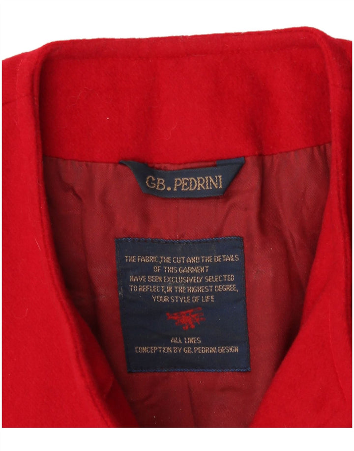 GB.PEDRINI Damen 4-Knopf-Blazerjacke UK 12 Mittelrot