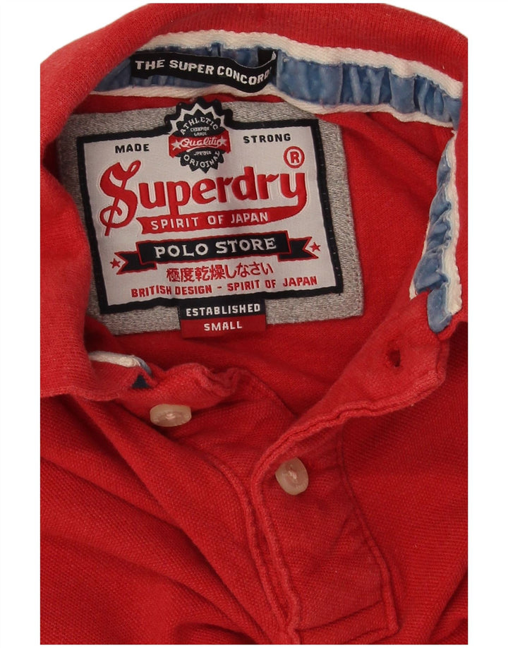 Superdry Herren Rugby-Poloshirt mit Grafik, Größe S, Rot, Baumwolle