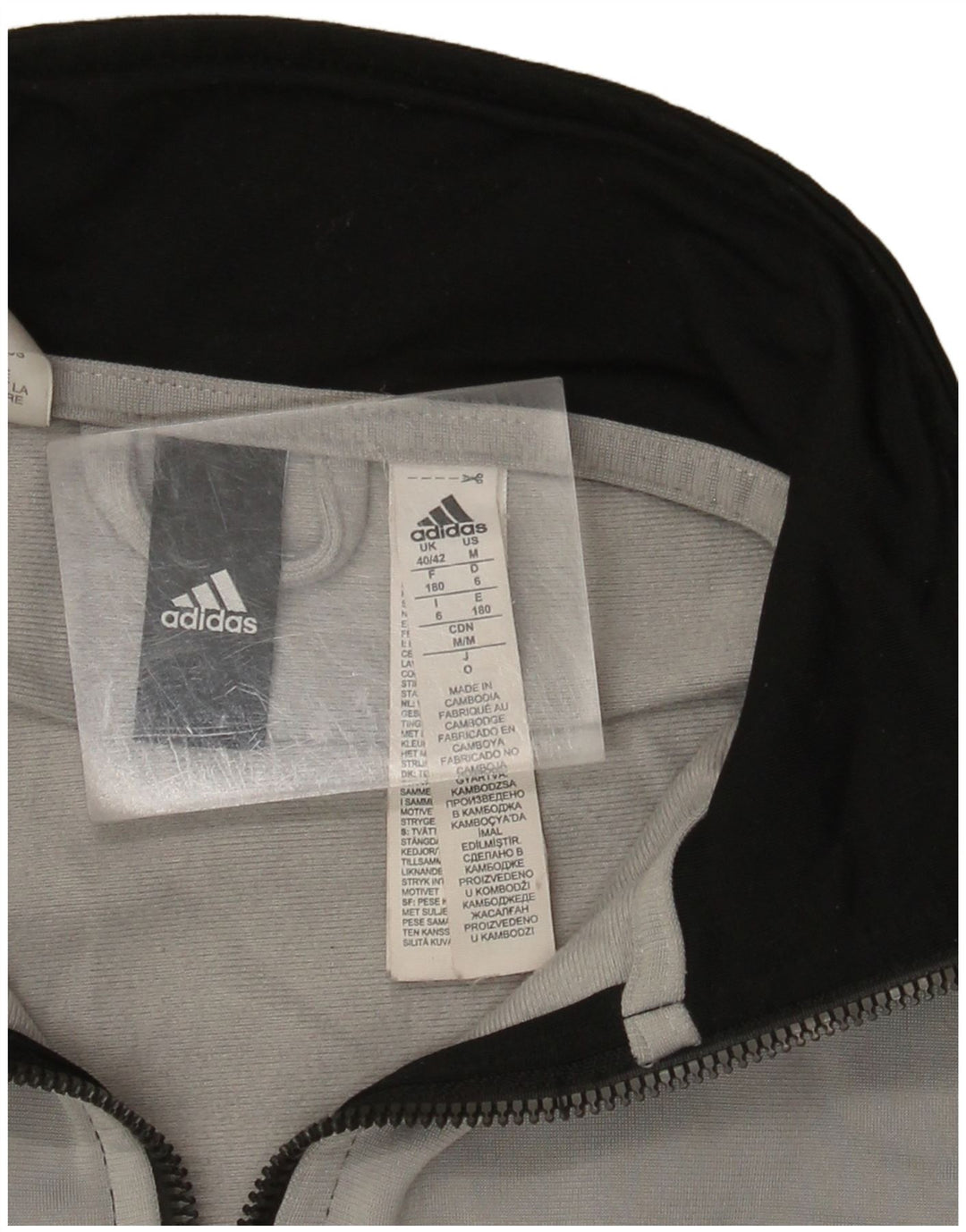 Adidas Herren Trainingsanzug Top Jacke UK 40/42 Medium Schwarz Polyester