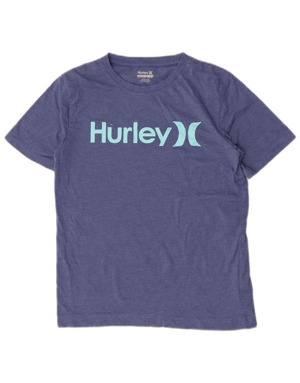 Hurley Grafik-T-Shirt für Jungen, 12–13 Jahre, Größe L, Blau, Baumwolle