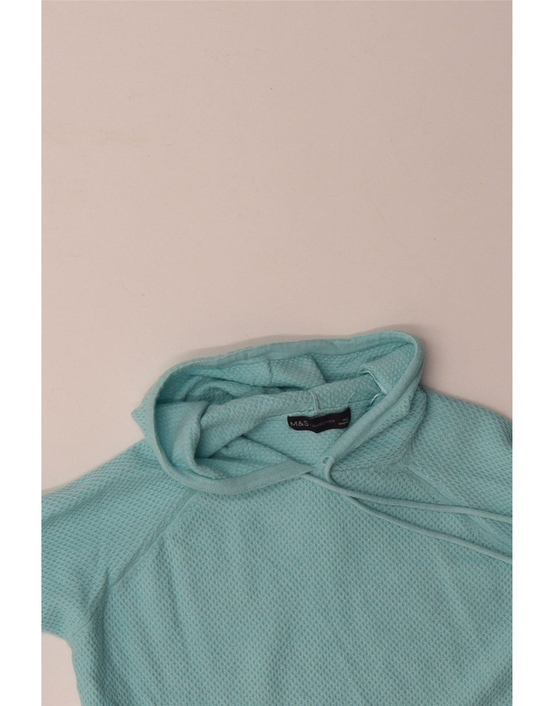 MARKS & SPENCER Damen Kapuzenpullover UK 10 Small Blau Polyester