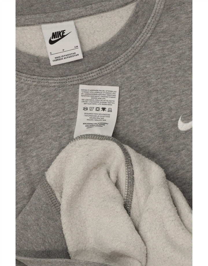Nike Herren-Sweatshirt-Pullover, klein, grau gefleckte Baumwolle