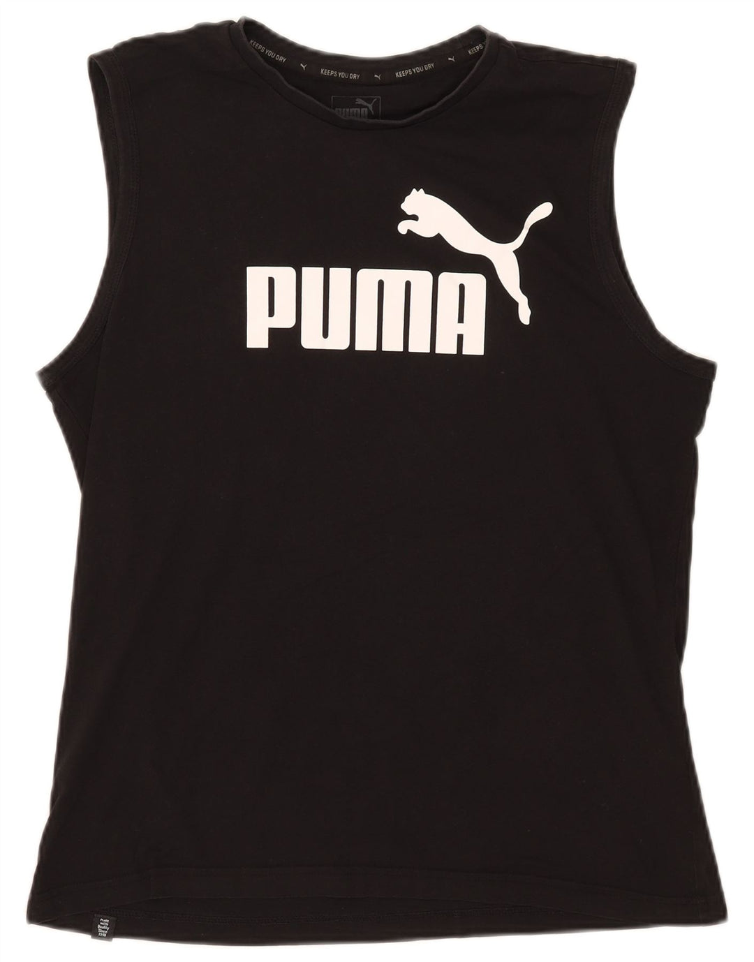 Puma Herren Graphic Vest Top Large Schwarz Baumwolle