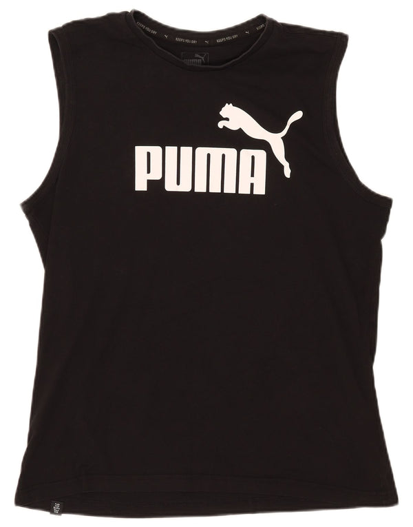 Puma Herren Graphic Vest Top Large Schwarz Baumwolle