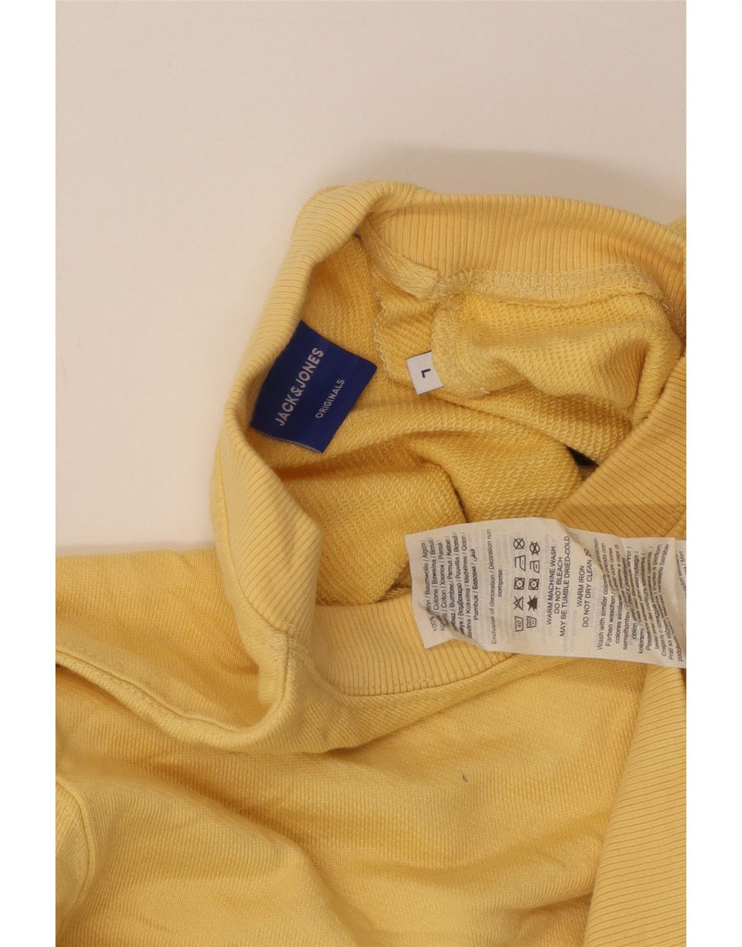 Jack & Jones Herren-Sweatshirt mit Grafik, groß, aus Baumwolle, Gelb