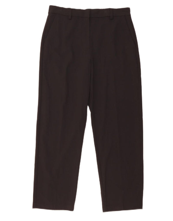Marks & Spencer Damen kurze Anzughose UK 14 Large W32 L27 Schwarz