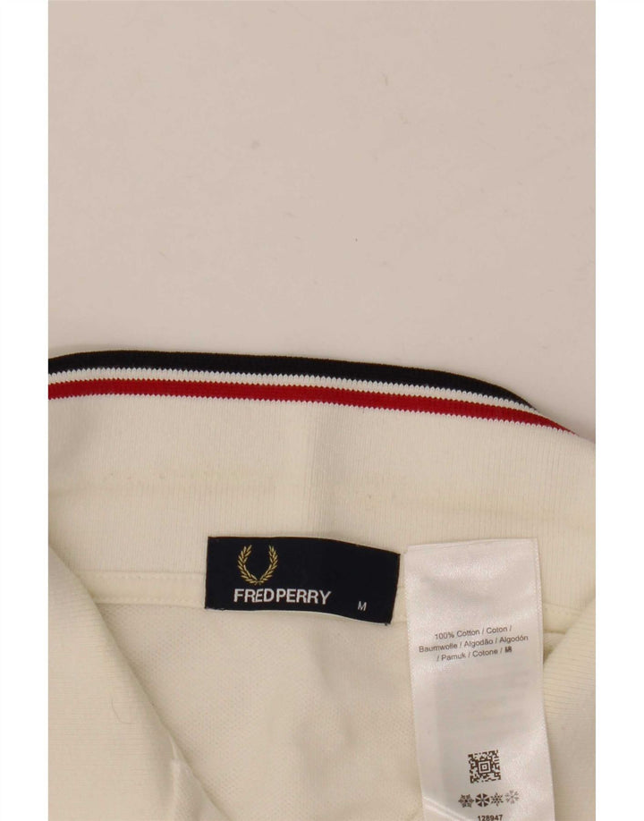 Fred Perry Herren-Poloshirt aus mittelweißer Baumwolle
