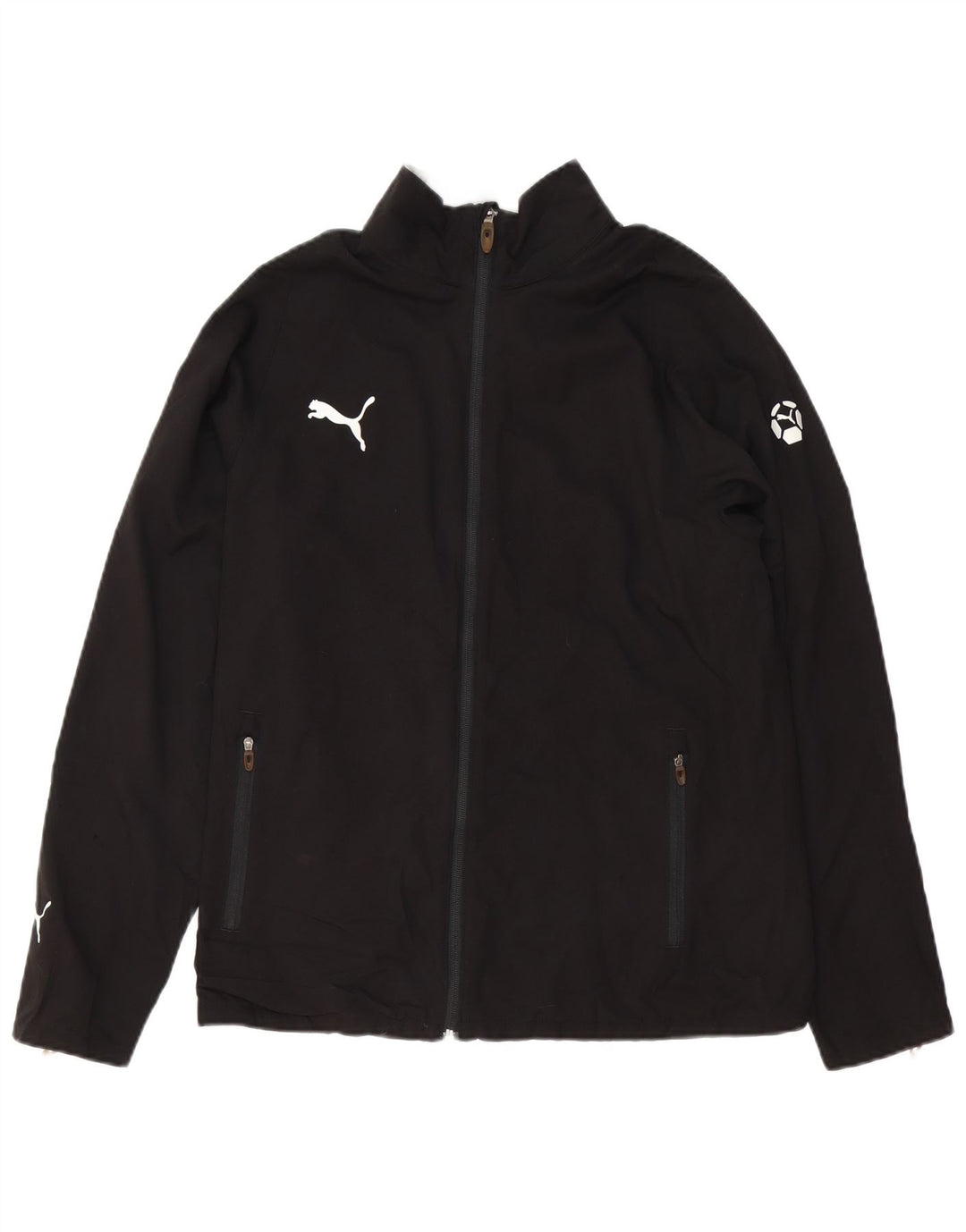PUMA Herren-Trainingsanzug-Top-Jacke, mittelschwarzes Polyester