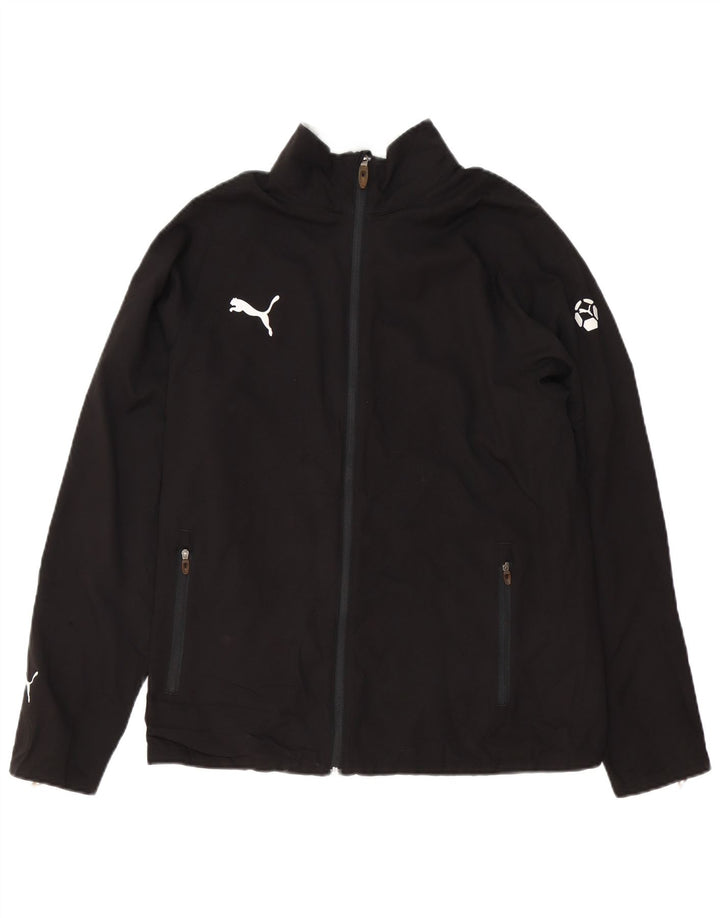 PUMA Herren-Trainingsanzug-Top-Jacke, mittelschwarzes Polyester