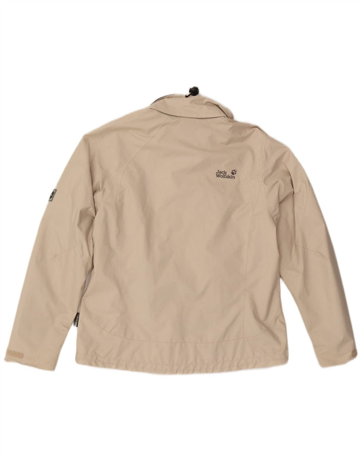 JACK WOLFSKIN Damen Regenjacke UK 12 Medium Beige Polyester