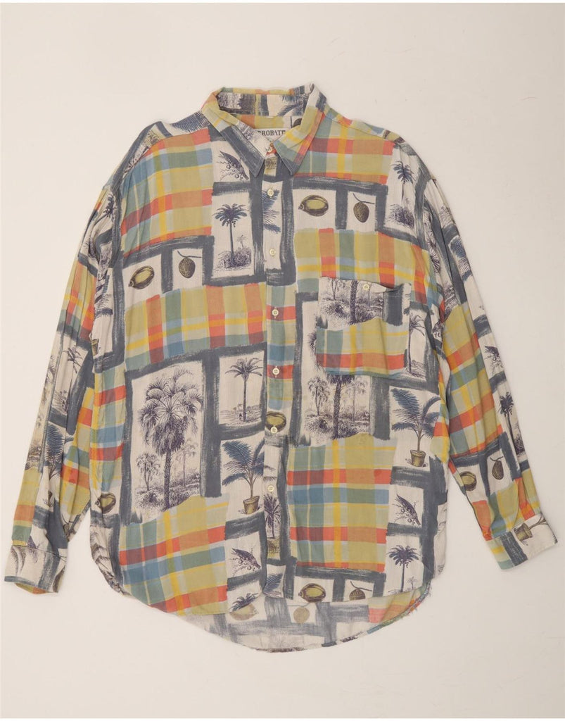 ACROBATE Mens Shirt Large Multicoloured Patchwork Vintage Acrobate and Second-Hand Acrobate from Messina Hembry 