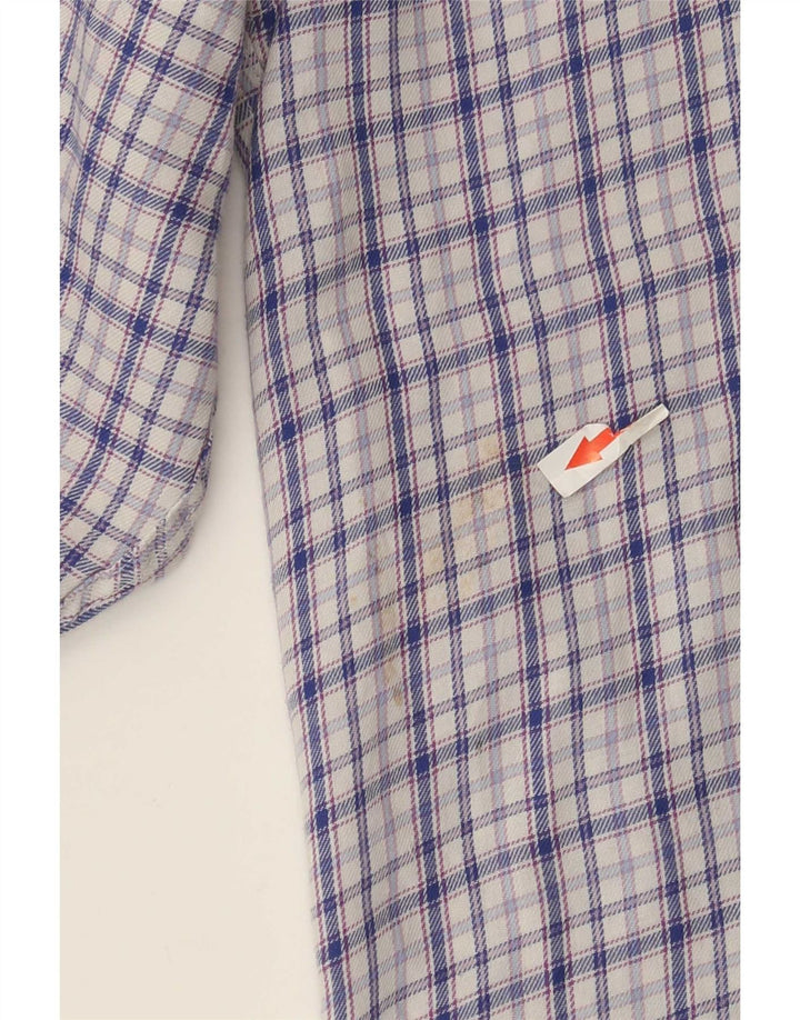 James Pringle Herren-Flanellhemd, groß, blau kariert, Polyester