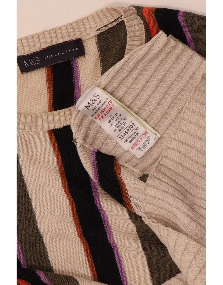 Marks & Spencer Damen-Pullover mit Rundhalsausschnitt, Gr. 14, mittelmehrfarbig