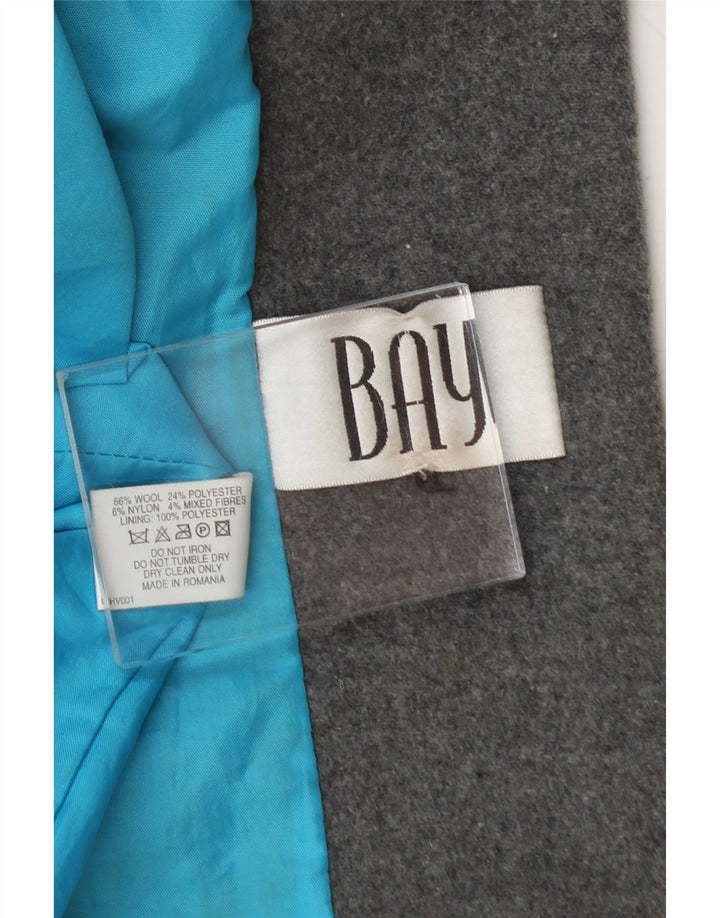 BAY Womens Overcoat UK 16 Large Grey Wool Vintage Bay and Second-Hand Bay from Messina Hembry 