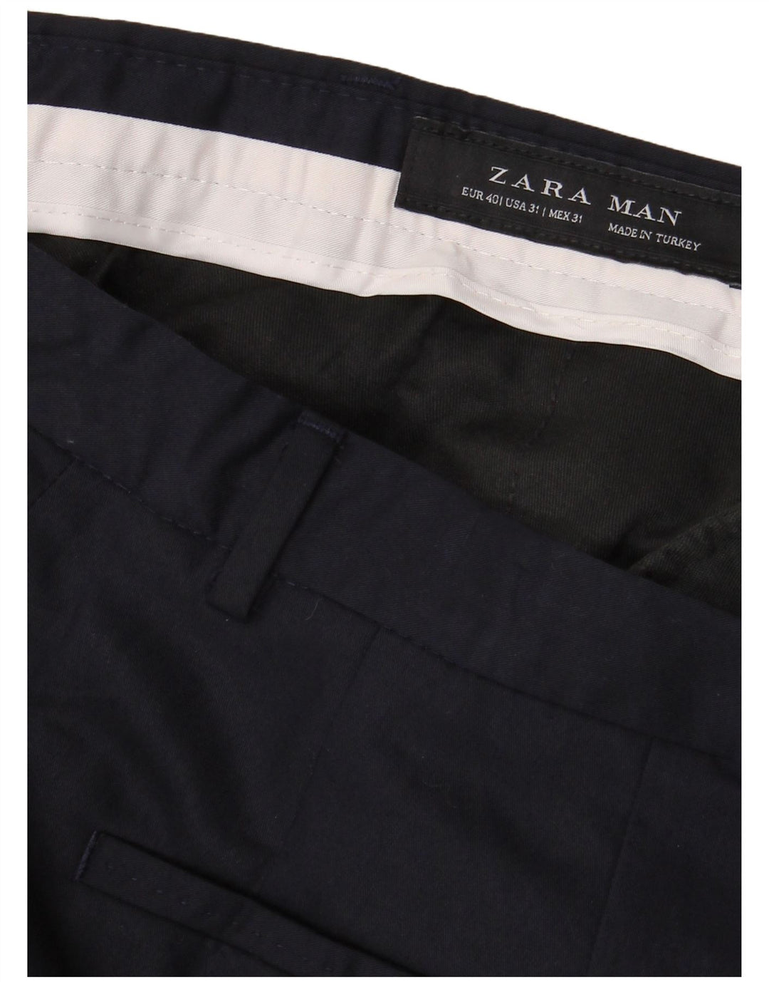 Zara Herren Slim Anzughose EU 40 Medium W31 L36 Marineblau