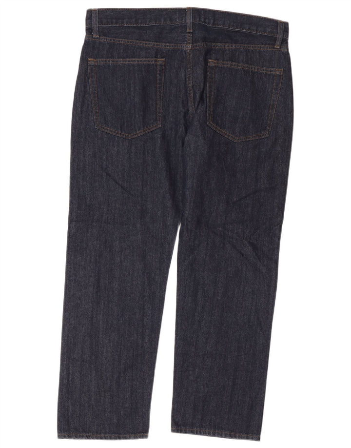 Marks & Spencer Herren Straight Jeans W36 L29 Marineblau Baumwolle