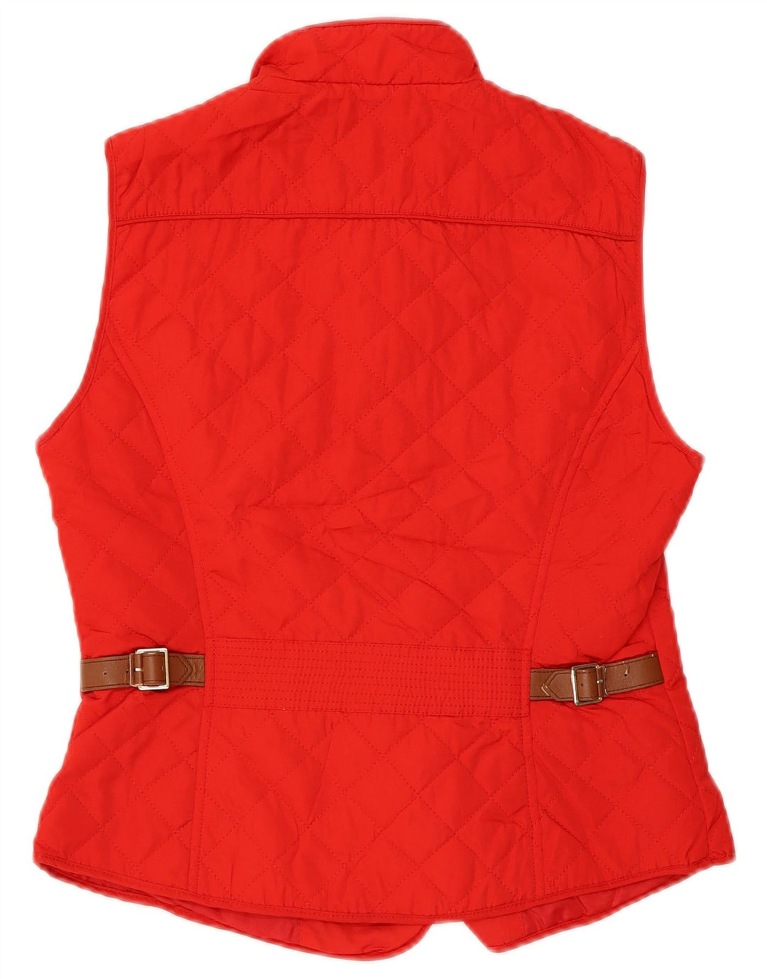 Zara Damen Steppweste UK 12 Mittelrotes Polyester