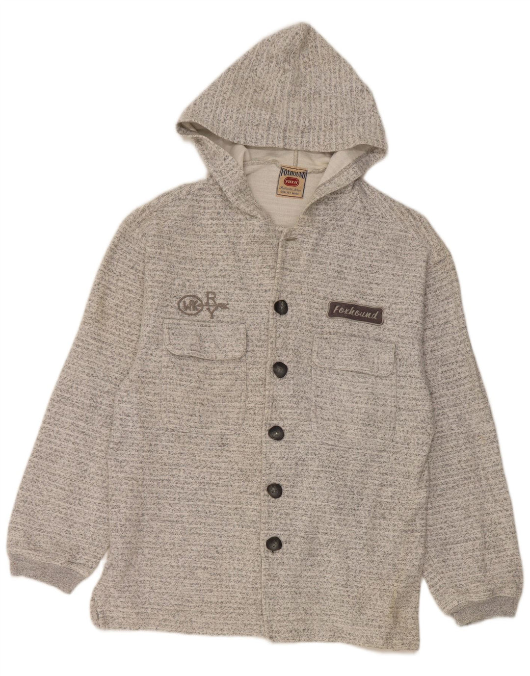 Foxhound Herren-Trainingsanzug mit Kapuze, Jacke, XL, grau meliert
