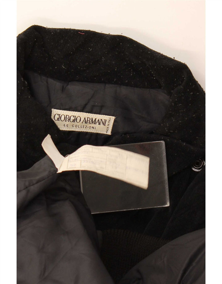 Giorgio Armani Herren Bomberjacke IT 52 Large Schwarz