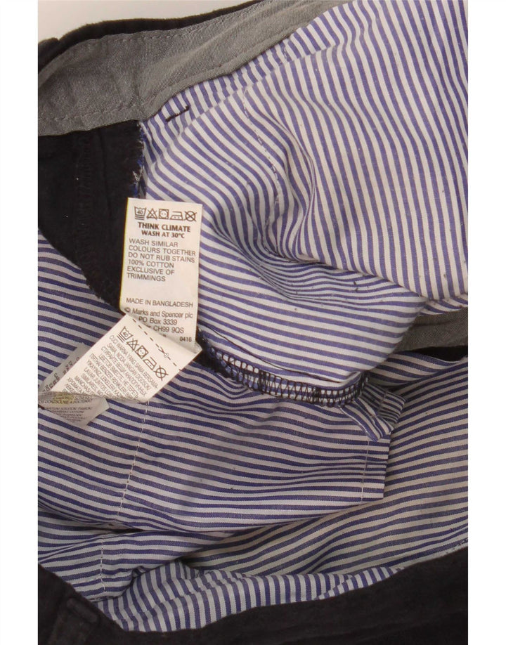 Marks & Spencer Herren-Anzughose in normaler Passform, W34 L29, marineblaue Baumwolle