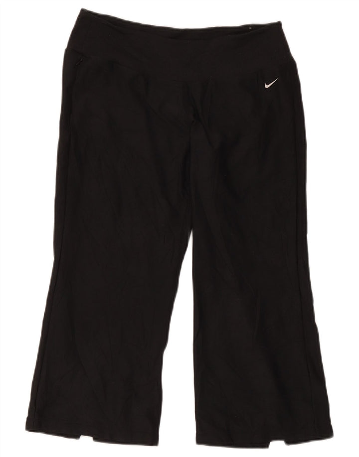 Nike Damen Capri-Trainingshose US 8/10 Mittelschwarzes Polyester