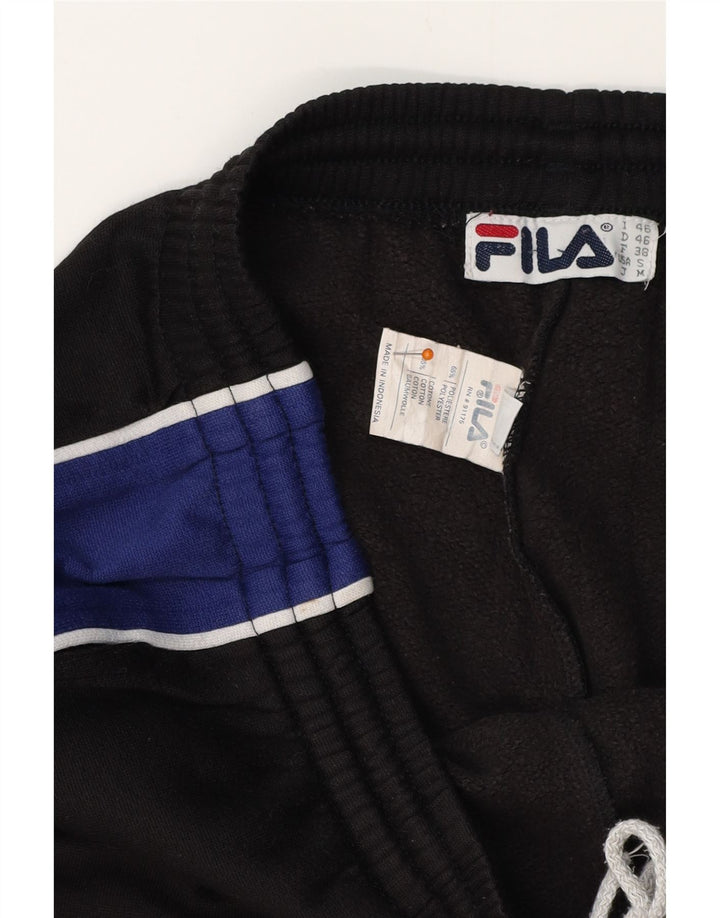 FILA Herren-Trainingshose, Größe S, Schwarz, Colourblock-Polyester