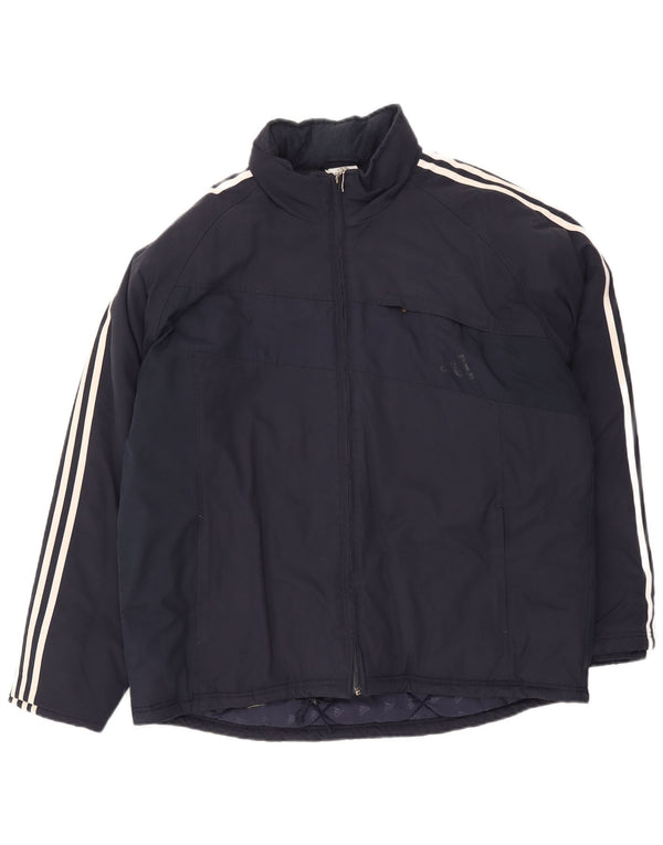 Adidas Herren Wattierte Jacke UK 42 XL Marineblau Polyester