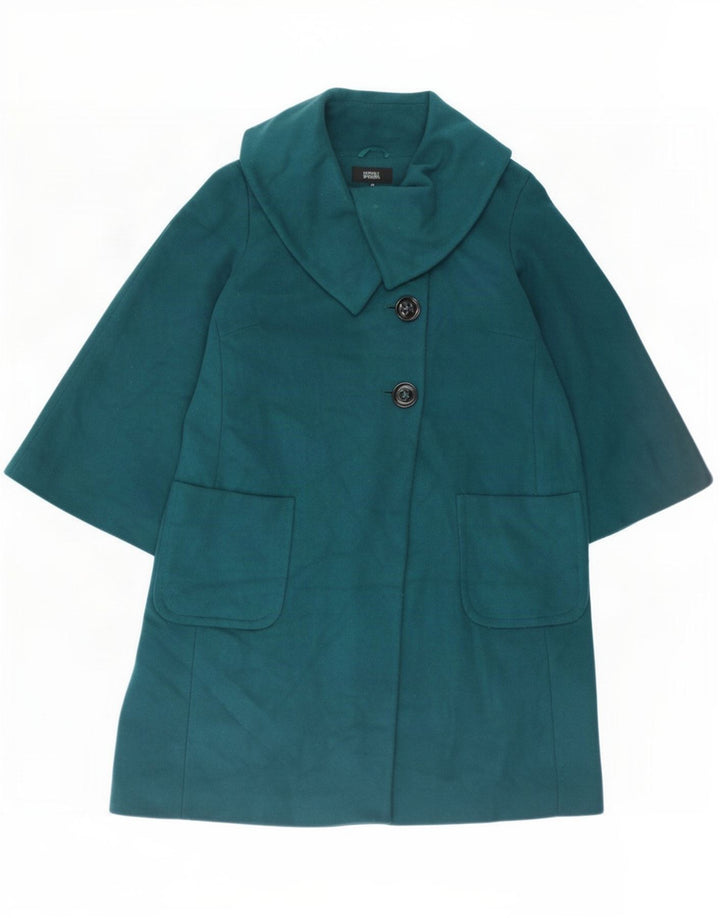 Marks & Spencer Damen Übergroßer Mantel UK 16 Große blaue Schurwolle