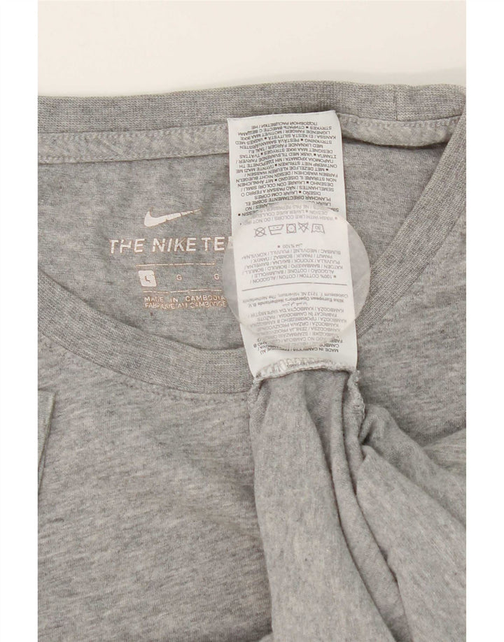 Nike Herren T-Shirt Top Large Grau Baumwolle