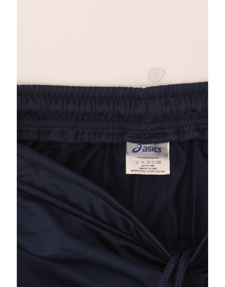 ASICS Womens Tracksuit Trousers UK 14 Large  Navy Blue Polyester Vintage Asics and Second-Hand Asics from Messina Hembry 
