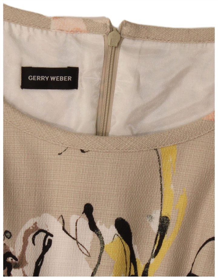 Gerry Weber Damen Etuikleid UK 12 Medium Beige Floral