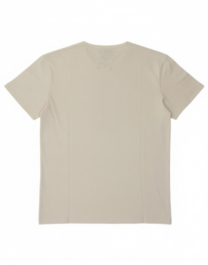 Guess Grafik-T-Shirt-Oberteil für Damen, EU 38, mittelweiß, Baumwolle, klassisch