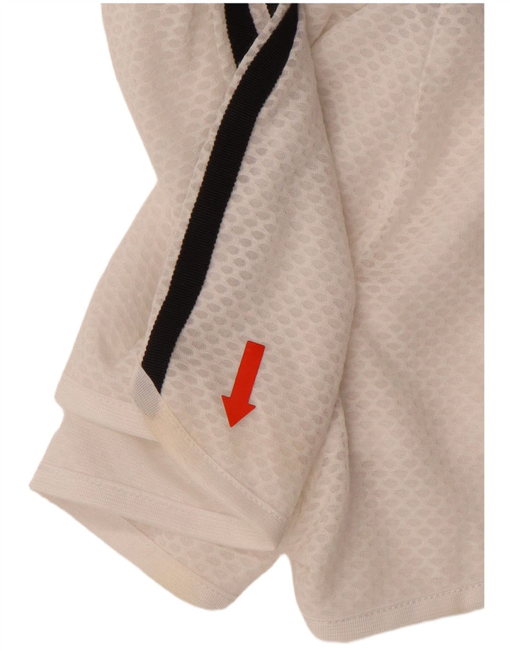 ADIDAS Damen Sportshorts UK 8 Small Weiß Polyester