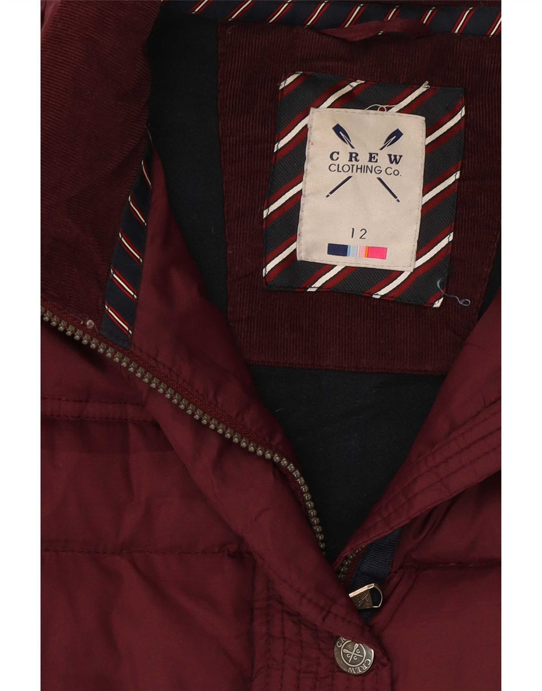 Crew Clothing Wattierte Damenweste UK 12 Medium Maroon Polyester