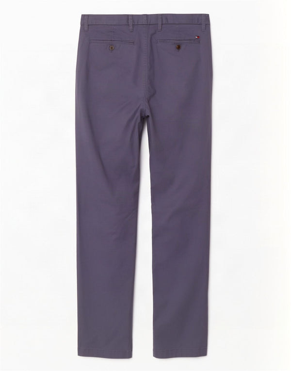 Tommy Hilfiger Herren Straight Chino Hose W36 L32 Blaue Baumwolle